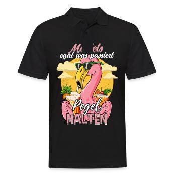Mädels Egal Was Passiert Pegel Halten - Männer Poloshirt - Schwarz - Vorne - Kai (181cm)