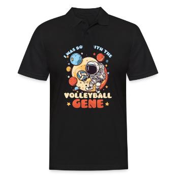 Volleyball Player Born With The Ball Gene - Men's Polo Shirt - black - Front - Kai (181cm)