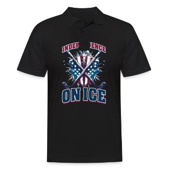 4 juillet Hockey Independence on Ice - Polo Homme - noir - Devant - Kai (181cm)