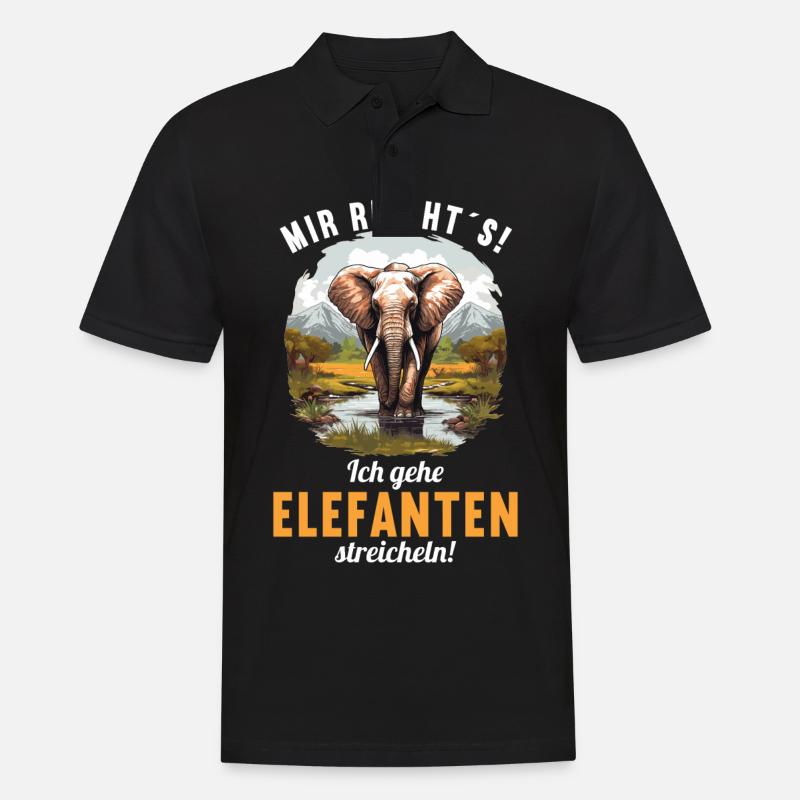 Éléphant Éléphant - Polo Homme - noir
