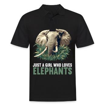 Elefanten Elefant - Männer Poloshirt - Schwarz - Vorne - Kai (181cm)