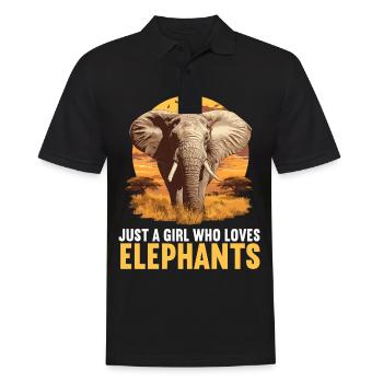 Elefanten Elefant - Männer Poloshirt - Schwarz - Vorne - Kai (181cm)