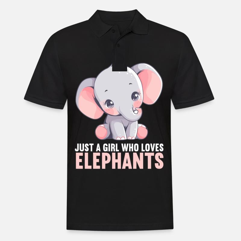 Elefanten Elefant - Männer Poloshirt - Schwarz