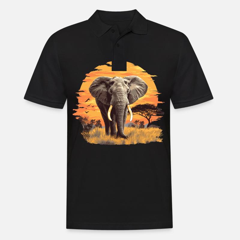 Éléphant Éléphant - Polo Homme - noir
