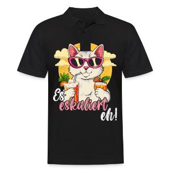 Es Eskaliert Eh - Männer Poloshirt - Schwarz - Vorne - Kai (181cm)
