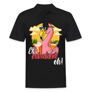 Es Eskaliert Eh - Männer Poloshirt - Schwarz - Vorne - Kai (181cm)