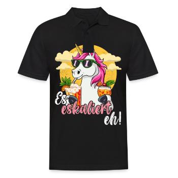 Es Eskaliert Eh - Männer Poloshirt - Schwarz - Vorne - Kai (181cm)