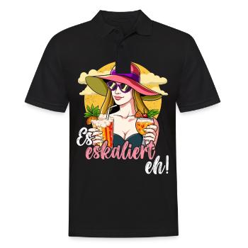Es Eskaliert Eh - Männer Poloshirt - Schwarz - Vorne - Kai (181cm)