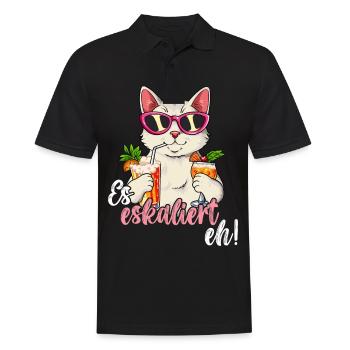 Es Eskaliert Eh - Männer Poloshirt - Schwarz - Vorne - Kai (181cm)