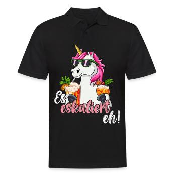 Es Eskaliert Eh - Männer Poloshirt - Schwarz - Vorne - Kai (181cm)