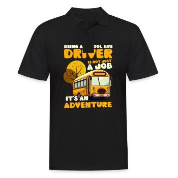 Busfahrer kein Job Ein Abenteuer - Männer Poloshirt - Schwarz - Vorne - Kai (181cm)