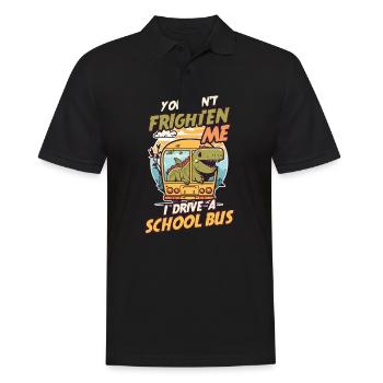 Busfahrer kann mich nicht erschrecken Fahrer - Männer Poloshirt - Schwarz - Vorne - Kai (181cm)