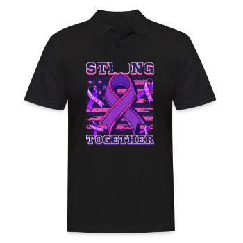 Cystic Fibrosis Strong Together - Men's Polo Shirt - black - Front - Kai (181cm)