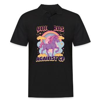 Licornes de la mucoviscidose contre la mucoviscidose - Polo Homme - noir - Devant - Kai (181cm)