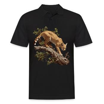 Chats dorés Chat doré - Polo Homme - noir - Devant - Kai (181cm)