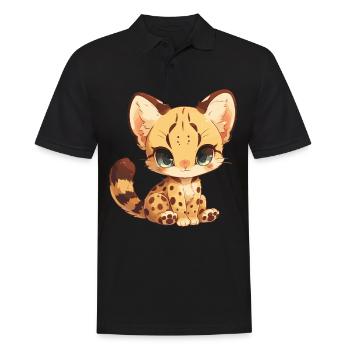Chats dorés Chat doré - Polo Homme - noir - Devant - Kai (181cm)