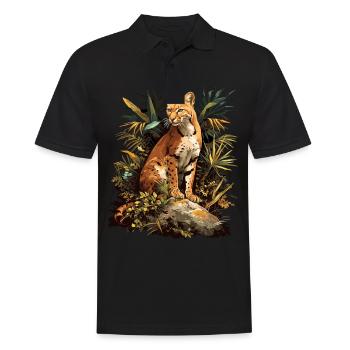 Chats dorés Chat doré - Polo Homme - noir - Devant - Kai (181cm)