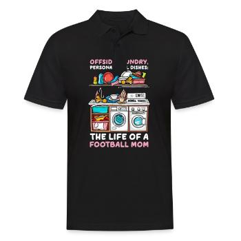 Fußball Mama Abseits Wäsche, Persönliches Foul Geschirr - Männer Poloshirt - Schwarz - Vorne - Kai (181cm)