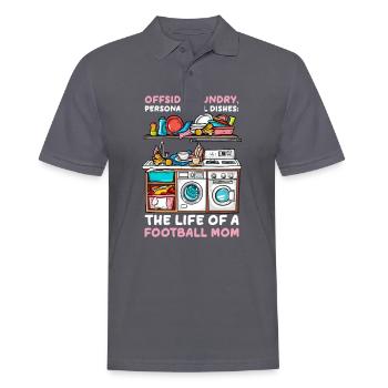 Football Maman Hors-jeu Blanchisserie, Vaisselle personnelle - Polo Homme - charbon - Devant - Nico (186cm)