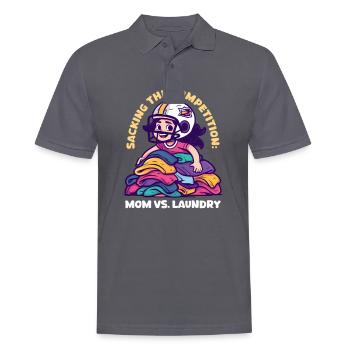 Football Maman Saccage Compétition Maman vs Blanchisserie - Polo Homme - charbon - Devant - Nico (186cm)