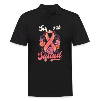 Uterine Cancer Support Squad - Men's Polo Shirt - black - Front - Kai (181cm)
