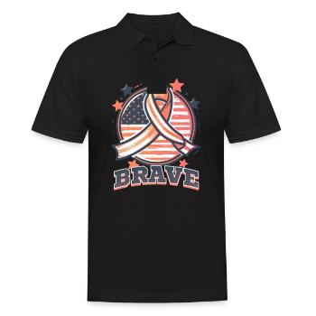 Uterine Cancer Brave - Men's Polo Shirt - black - Front - Kai (181cm)