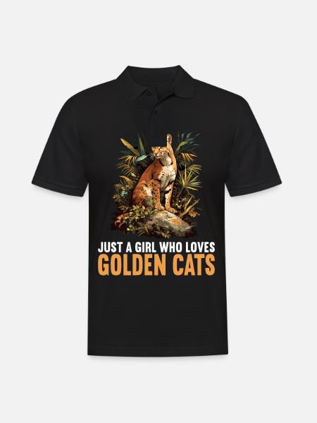 Goldkatzen Goldkatze - Männer Poloshirt - Schwarz