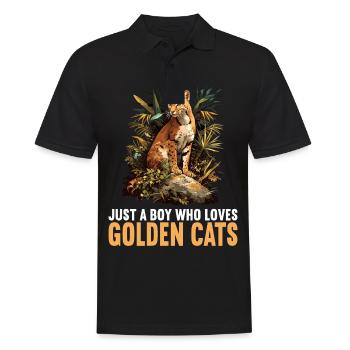 Chats dorés Chat doré - Polo Homme - noir - Devant - Kai (181cm)