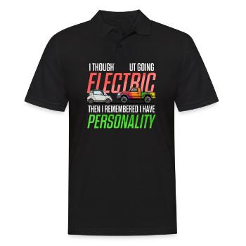 Dieselauto-Liebhaber dachte ich, elektrisch zu fahren - Männer Poloshirt - Schwarz - Vorne - Kai (181cm)