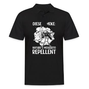 Diesel Auto Liebhaber Diesel Rauch Mückenschutz - Männer Poloshirt - Schwarz - Vorne - Kai (181cm)