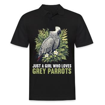 African grey parrots - Men's Polo Shirt - black - Front - Kai (181cm)