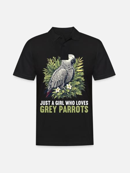 African grey parrots - Men's Polo Shirt - black
