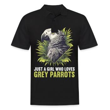 African grey parrots - Men's Polo Shirt - black - Front - Kai (181cm)