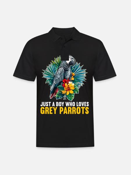 African grey parrots - Men's Polo Shirt - black