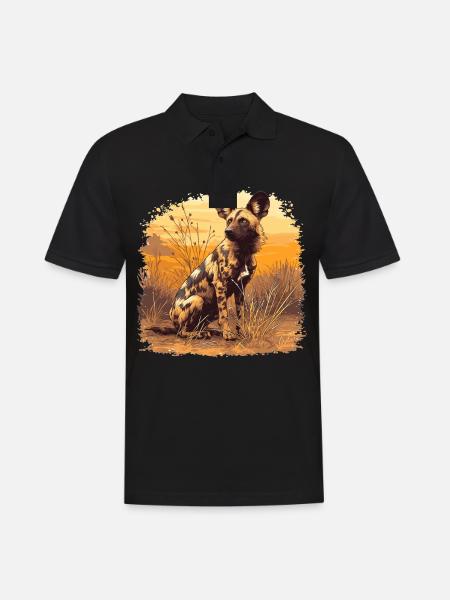 Wildhunde Wildhund - Männer Poloshirt - Schwarz