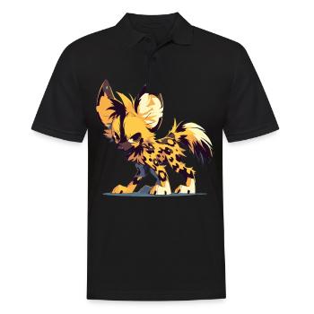 Wildhunde Wildhund - Männer Poloshirt - Schwarz - Vorne - Kai (181cm)