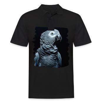 African grey parrots - Men's Polo Shirt - black - Front - Kai (181cm)