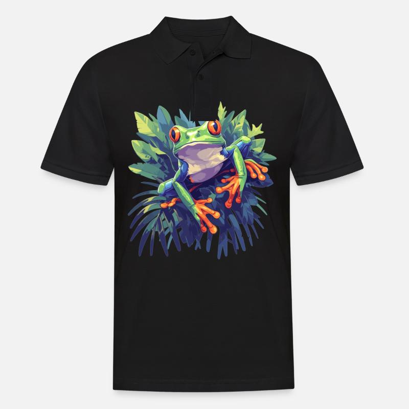Rainette Baumfrösche Baumfrosch - Polo Homme - noir