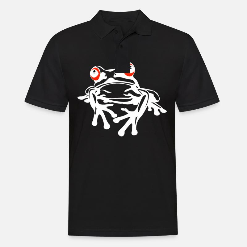 Tree Frog Baumfrösche Baumfrosch - Männer Poloshirt - Schwarz