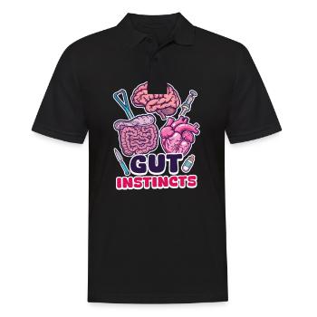 GI Nurse Gut Instincts - Men's Polo Shirt - black - Front - Kai (181cm)
