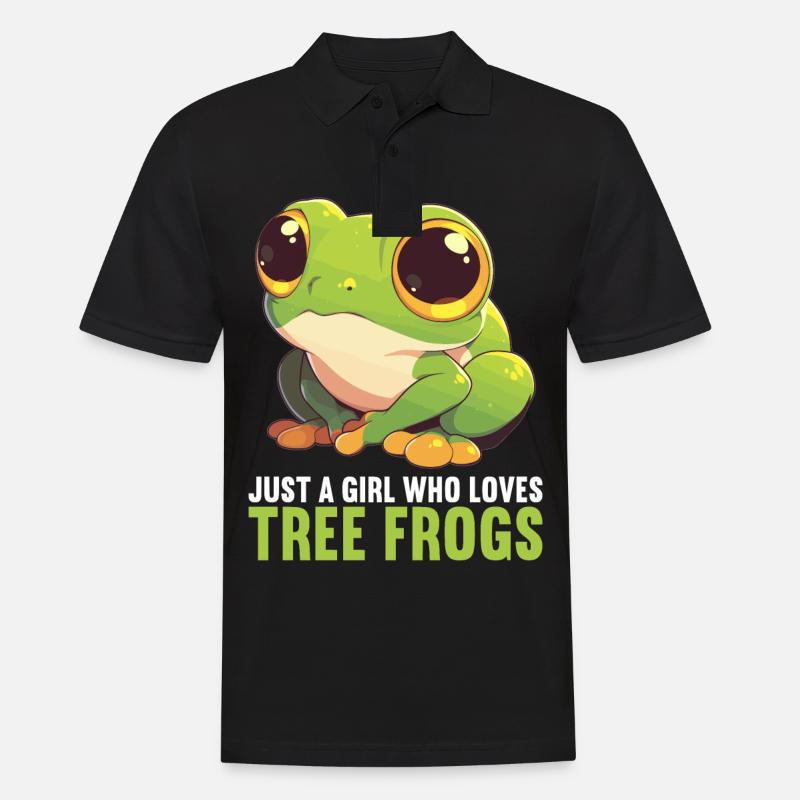 Tree Frog Baumfrösche Baumfrosch - Männer Poloshirt - Schwarz