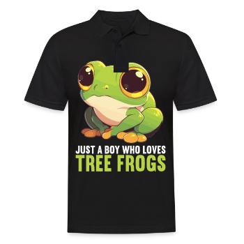 Tree Frog Baumfrösche Baumfrosch - Männer Poloshirt - Schwarz - Vorne - Kai (181cm)
