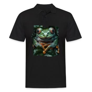 Tree Frog Baumfrösche Baumfrosch - Männer Poloshirt - Schwarz - Vorne - Kai (181cm)