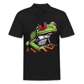 Tree Frog Baumfrösche Baumfrosch - Männer Poloshirt - Schwarz - Vorne - Kai (181cm)