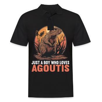 Agouti Agutis Aguti - Männer Poloshirt - Schwarz - Vorne - Kai (181cm)