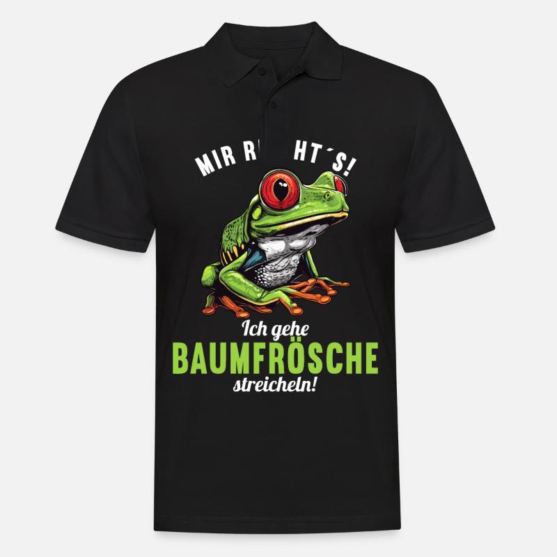 Tree Frog Baumfrösche Baumfrosch - Männer Poloshirt - Schwarz