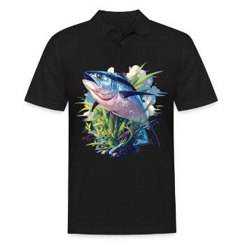 Tuna Thunfische Thunfisch - Männer Poloshirt - Schwarz - Vorne - Kai (181cm)