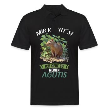 Agouti Agutis Aguti - Männer Poloshirt - Schwarz - Vorne - Kai (181cm)
