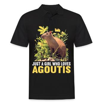 Agouti Agutis Aguti - Männer Poloshirt - Schwarz - Vorne - Kai (181cm)