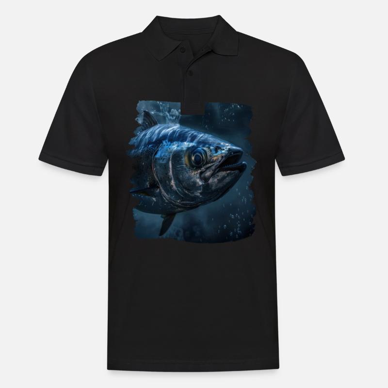 Tuna Thunfische Thunfisch - Männer Poloshirt - Schwarz